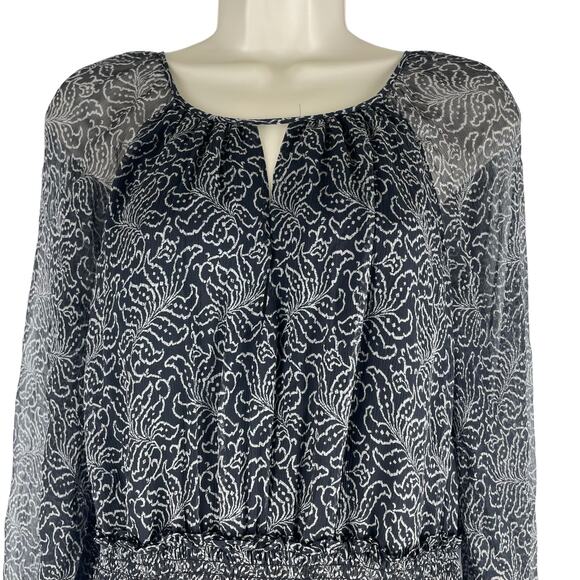 Cinq a Sept Annabel Silk Mini Dress Printed Tiered Ruffle Size 8 - Picture 4 of 10